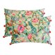 thumbnail image 5 of Funda de cojín decorativa rectangular HomeCentric turquesa, 30 x 45 cm (12 x 18 pulgadas). Algodón bordado con pájaros y pavos reales. Fundas de cojín para sofá, cama y patio. Floral contemporáneo., 5 of 8