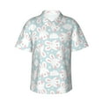 thumbnail image 2 of Xecao Rabbit And Star print Hawaiian shirt - a stylish short-sleeve button-down for men, perfect for casual beach and tropical outings., 2 of 9