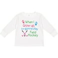 thumbnail image 3 of Inktastic Future Field Hockey Player Boys or Girls Long Sleeve Toddler T-Shirt, 3 of 5
