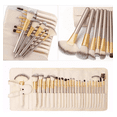 thumbnail image 4 of Juego De 24 Brochas Pincel De Maquillaje Profesional + Bolsa, Color Blanquecino, 4 of 5