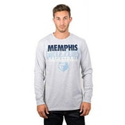 Ultra Game NBA Memphis Grizzlies Mens Supreme Long Sleeve Pullover Tee Shirt, Heather Gray, X-Large