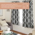 thumbnail image 6 of TOWN & COUNTRY EVERYDAY Ironwork Geo Trellis Sateen Indoor Curtains, Room Darkening Blackout, Grommet Top, Energy Efficient, 2-Pack Set, 52"x63", Black Pearl, 6 of 10