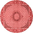 thumbnail image 1 of Ahgly Company Indoor Round Medallion Red Traditional Area Rugs, 3' Round, 1 of 4