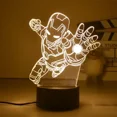 thumbnail image 5 of Figuras de acción de Disney Marvel Spiderman con luces LED nocturnas, modelo de Iron Man de Los Vengadores, lámpara 3D para niños, juguetes, regalo de cumpleaños para niños, 5 of 5
