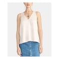 thumbnail image 1 of RACHEL RACHEL ROY Haut Sans Manches Rose Col en V Hi-Lo pour Femmes L, 1 of 1