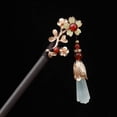 thumbnail image 5 of Eoperou Beads Flower Decor Tassel Hair Stick Vintage Wood Chinese Hair Chopstick Hair Accessories, 5 of 8