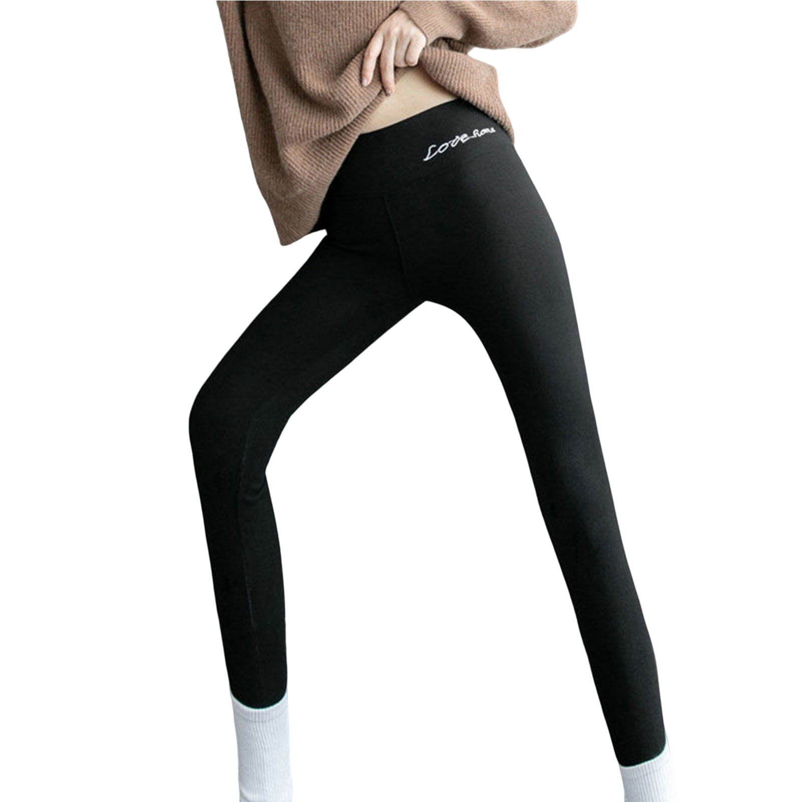 Fleece Lined Leggings Women Winter Warm Thick Tights Thermal Velvet Pants  Tummy Control Soft Stretchy 