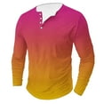 thumbnail image 2 of WRKEKC Long Sleeve Tops for Men, Men's Long Sleeve Shirts, Men's Casual Round Neck Multicolor Print Pullover Fitness Sports Long Sleeve T-Shirt Blouses, 2 of 5