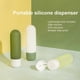 thumbnail image 4 of Pack of 3 Travel Friendly Cosmetic Containers Silicone Refillable Lotion Bottle Dispenser Bottles for Skincare Products, 4 of 5