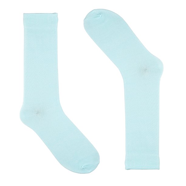 Ivory + Mason Baby Blue Dress Socks for Men Colorful Premium