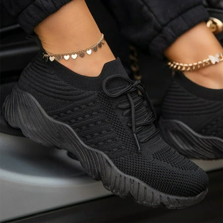 

Breathable Knitted Casual Spring Step Vulcanized Rubber Running Shoes