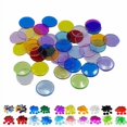 thumbnail image 1 of 100PCS/Set Plastic 19mm Chips Multi Color Markers Fun Multi color chips Plastic Family Club Children Game Supplies Counting Math Toys, 1 of 1