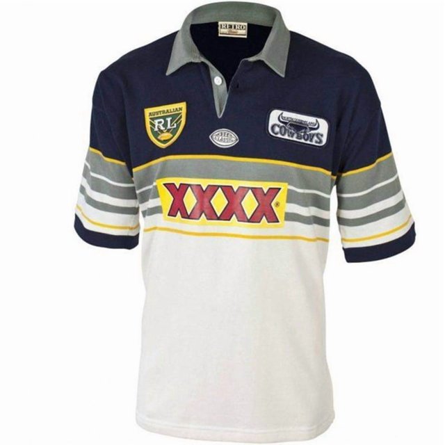 1995 Cowboy Retro Classic Commemorative Collection Short Sleeve Exquisite Rugby Jersey-XXL