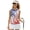 American Flag Star, variant on Hawaiian Flower Golf Shirts for Women 3 Buttons Breathable Ladies Golf Shirts Size 2XL Stretchy Tennis Quick Dry Sleeveless Sport Tank Top