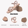 thumbnail image 3 of Ataiwee Women's Flat Slide Sandals - Casual Comfortable Criss Cross Squsre Toe Flat Summer Sandals., 3 of 6