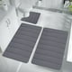 thumbnail image 4 of Xihbxyly Juego de Alfombrillas de Baño de Espuma, Trío de Confort Afelpado, Base de Látex Antideslizante, Absorción de Agua de Lujo, Lavable a Máquina, Estilo Moderno, Tamaño 40 X 60 Cm, Esencial par, 4 of 7