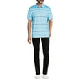 thumbnail image 2 of Ben Hogan Men's and Big Men's Short Sleeve Stripe Print Golf Polo Shirt, up to 5XL, 2 of 6