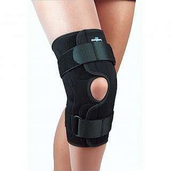 FLA Orthopedics Hinged Knee Stabilizing Brace, 37-350, Large, Black