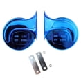 thumbnail image 4 of Trompetas genéricas para coche, trompetas para camiones, tonos altos y bajos, impermeables, fáciles de usar, trompetas eléctricas compactas para motor Chapado en azul., 4 of 7