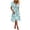 #0085-Multicolor, variant on Women's Midi Dresses V Neck Short Sleeve Dresses Boho Vacation Style Lightweight Breathable Abstract Print Waist Tie Asymmetrical Hem Dresses Gift