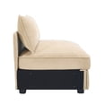 thumbnail image 3 of Armless sofa Velvet - Wheat, 3 of 6