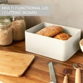 thumbnail image 4 of Beautiful Bread Box With Wooden Lid For Your Kitchen Countertop - Spacious Container Perfectly Stores Your Homemade Bread, English Muffins & Bagels - Quality Cutting Board Lid Keeps Bread Fresh, 4 of 8