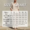 thumbnail image 2 of Morttic Women's Solid Color 2 Piece Set – Lapel V-Neck Short Sleeve Top & High Waist Wide Leg Pants Casual Spring Summer Outfit Khaki，XXXL, 2 of 2