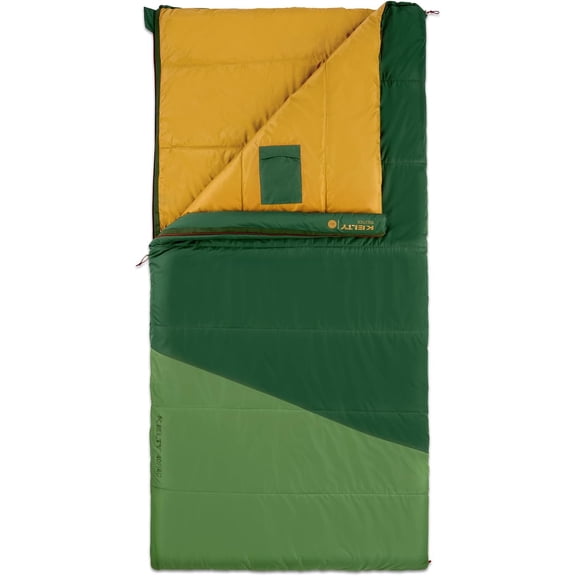 Kelty Solstice 20 Oversized Camping Sleeping Bag, Spacious Rectangular Shape, Zip Together for 2P, Anti-Snag Zips, Internal Pocket
