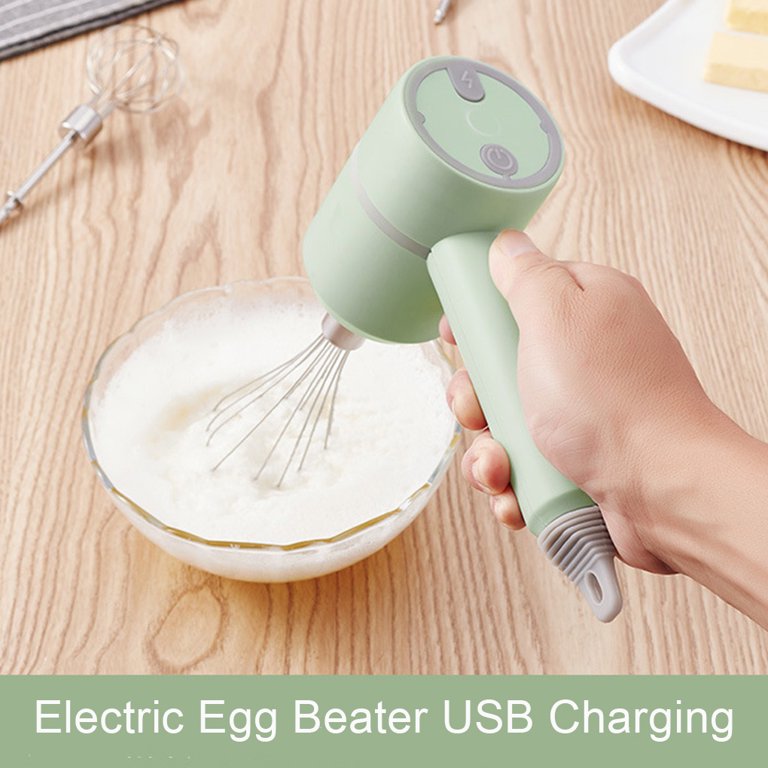 Toma Wireless Electric Food Mixer with Handle Hand Blender Detachable 3  Modes Adjustable Waterproof Egg Beater Kitchen Baking Gadgets Green 