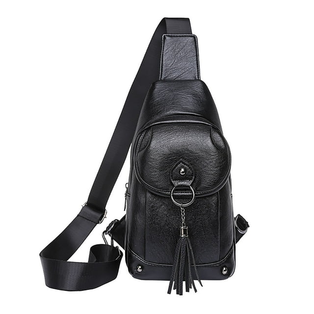 DPTALR One Shoulder Crossbody Bag Leather Large Capacity Multi Compartment Women Bag
