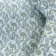 thumbnail image 4 of BNM Paisley Flannel Cotton Sheet Set, Twin, Light Blue, 4 of 6