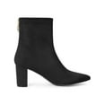 thumbnail image 6 of BLISSFUL STEP Women's Ankle Boots  Plaid Pointed Toe Block Heel Back Zipper Booties Black 8, 6 of 8