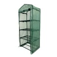 thumbnail image 3 of Mini 4-Tier Greenhouse for Indoor or Outdoor Gardens―65”x27.5”x19.5”―Sturdy Portable Gardening Shelves with Reinforced Polyethylene Cover―Roll-up Zipper Door―Small Green House for Plants and Flowers, 3 of 7