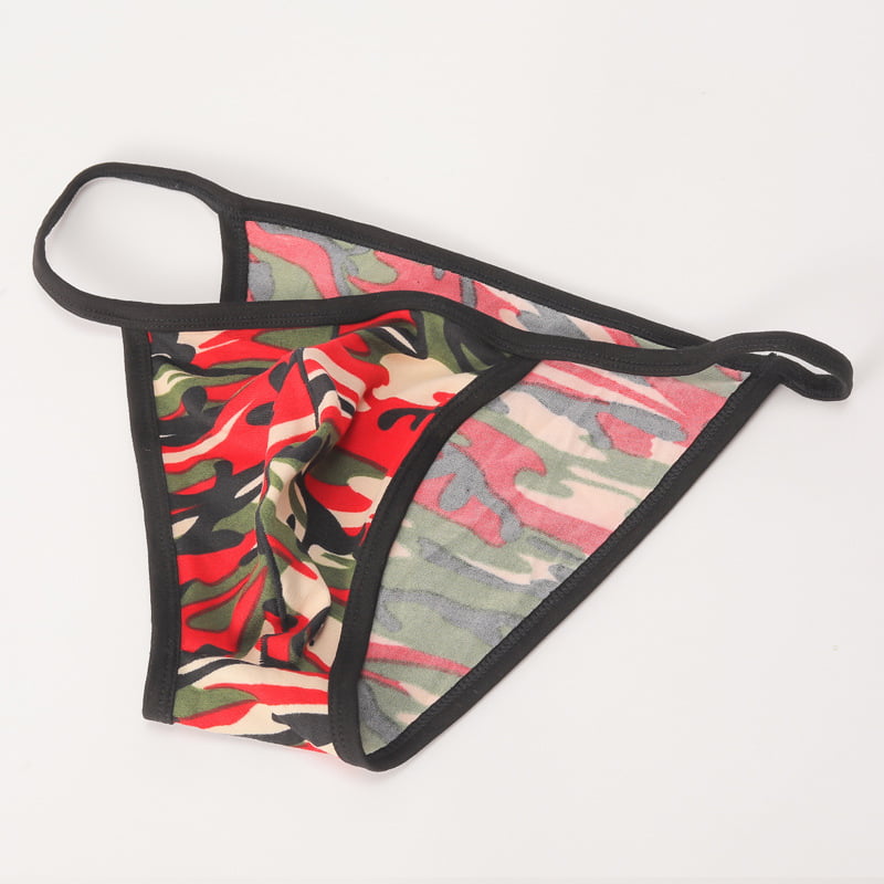 UHUSE - Men's Sexy Camo G-string Briefs Print Lingerie Bikini Underwear ...