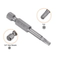 thumbnail image 4 of Uxcell T20 Destornillador de Seguridad Estrella Magnético de 5 Puntos Torx Bit 1/4" Hex Shank 2" Longitud, Paquete de 10, 4 of 6
