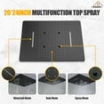thumbnail image 3 of CASAINC 4-Spray Dual Shower Head 20 in. x 24 in. Ceiling Mount Fixed and Handheld Shower Head 2.5 GPM with 3-Jet in Matte Black, 3 of 10