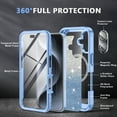 thumbnail image 3 of Casetego for iPhone 16 Magnetic Case,[Compatible with MagSafe] Full Body Shockproof with Built-in Screen Protector Drop Protective Phone Cover,Blue, 3 of 8