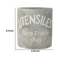thumbnail image 5 of Benjara BM209436 Round Cemented Utensils Jar with Engraved Typography, Gray, 5 of 5