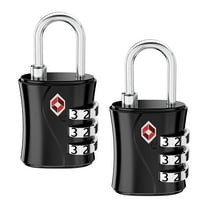 TSA Lock, AMIR TSA Approved Lock 3 Digit Combination Padlock Security Lock TSA Locks for Luggage Travel Business Trip 2 Packs