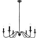 thumbnail image 3 of Elegant Lighting LD5006D36MB 19 x 36 Po. Rohan Lustre Noir Mat 6 Lumières, 3 of 10