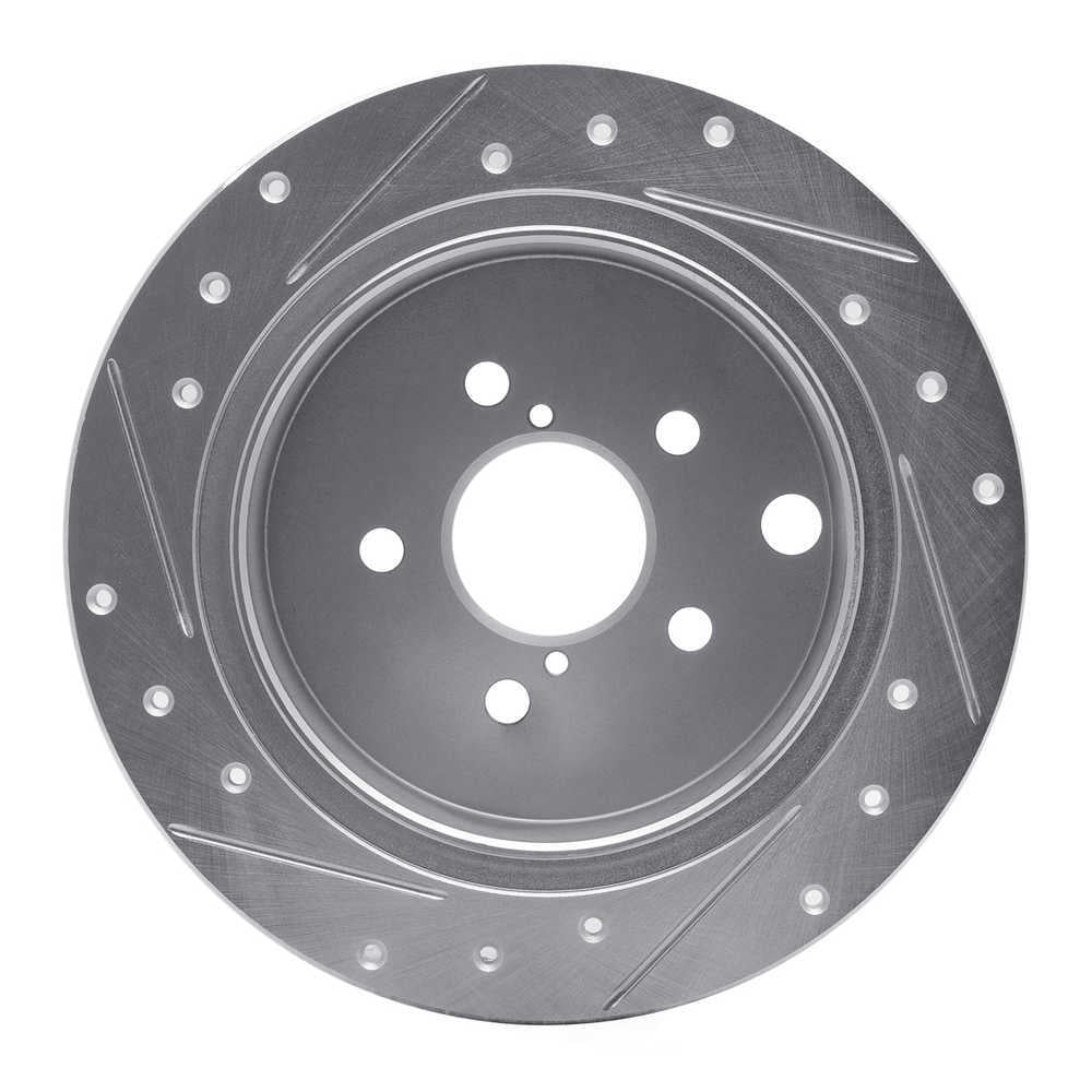 Dynamic Friction Company 631-13025R DFC Brake Rotor - Drilled And Slotted - Silver