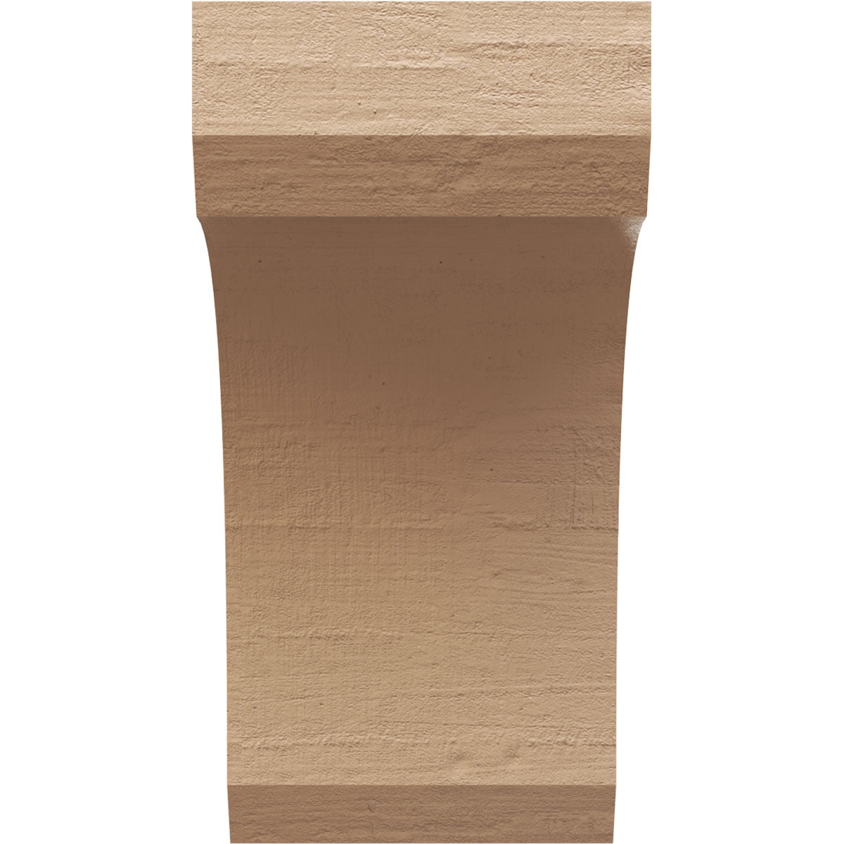 10"W x 10"D x 20"H Wide Legacy Rough Cedar Woodgrain TimberThane Corbel, Primed Tan