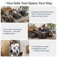 thumbnail image 5 of Linsy Home Oversized Modular Cloud Sectional Sofa with 3 Ottomans, 6 Seat Couches and Sofas Sectional with Versatile Console, Grey, 5 of 8