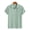 Green, variant on Mens Button Down Shirt Short Sleeve Casual Stylish Shirts Jacquard Weave Textured Summer Beach Wedding Shirt