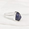 thumbnail image 2 of AAA Blue Sapphire Ring, Rough Blue Sapphire Ring, September Birthstone, Twist Dual Band, 925 Sterling Silver, Womens Ring, Christmas, Thanksgiving, Handmade, Statement Jewelry, Rough Gemstone Jewelry, 2 of 5