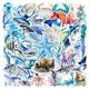 thumbnail image 1 of Paquete de pegatinas de vinilo estilo acuarela con animales marinos, 50 unidades, 1 of 2