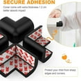 thumbnail image 4 of Estbridge Baby Proofing Corner Guards  16 Pack Pre-Taped Table Corner Protector for Baby  Soft Rubber Foam Furniture Corner Bumper Guards for Fireplace  Table  Stair  Cabinet (Black), 4 of 7