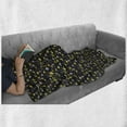 thumbnail image 5 of Forest Soft Flannel Fleece Throw Blanket, Butterflies Blow Flower Lilly Botany Enchanted Nature Meadow, Cozy Plush for Indoor and Outdoor Use, 50" x 70", Charcoal Grey Pink and Yellow, by Ambesonne, 5 of 5