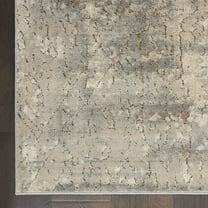 9' X 12' Beige and Gray Abstract Power Loom Area Rug