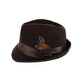 thumbnail image 3 of Kenny K  Dressy Faux Felt Fedora with Feather (Men), 3 of 6